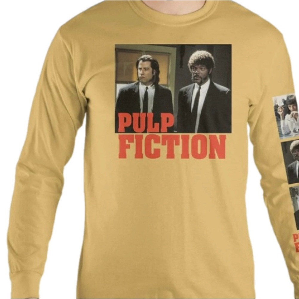 Pulp Fiction Graphic Long Sleeve Shirt - Yellow